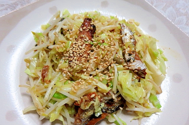 さんまの蒲焼き缶で野菜炒め レシピ 作り方 By Libre 楽天レシピ