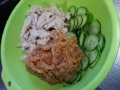 コリコリ食感 ささみの中華くらげ和え レシピ 作り方 By ゆけゆけともみん 楽天レシピ