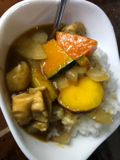 秋味♪カボチャ&さつまいもたっぷりカレー