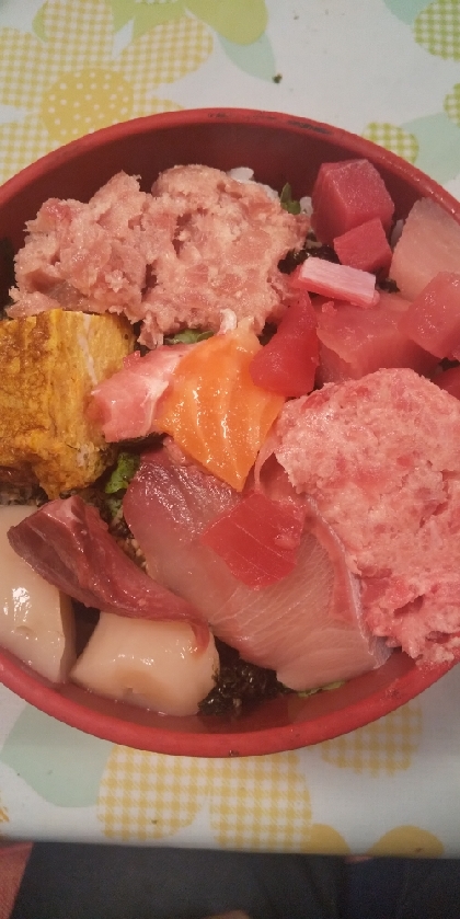 ごま入り♪簡単寿司飯！の海鮮丼