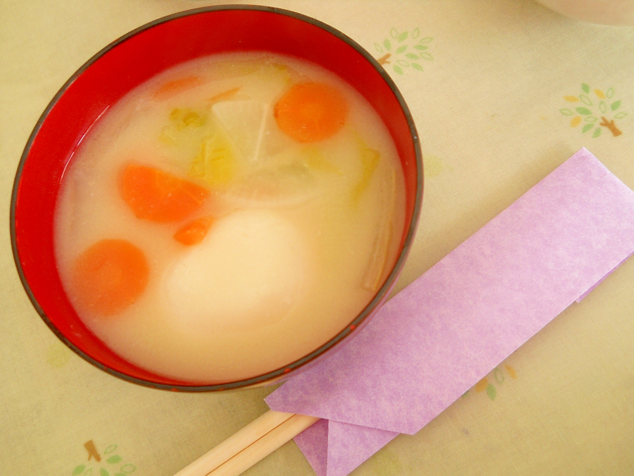 うちのお雑煮：具はシンプル