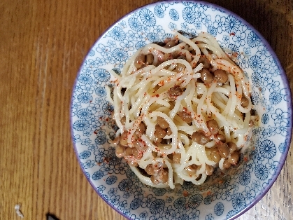 和風バターの納豆パスタ