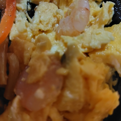 小エビと卵の簡単炒め