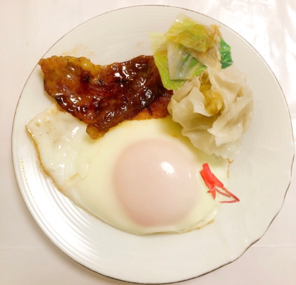 しゃきしゃき！紅生姜の目玉焼き