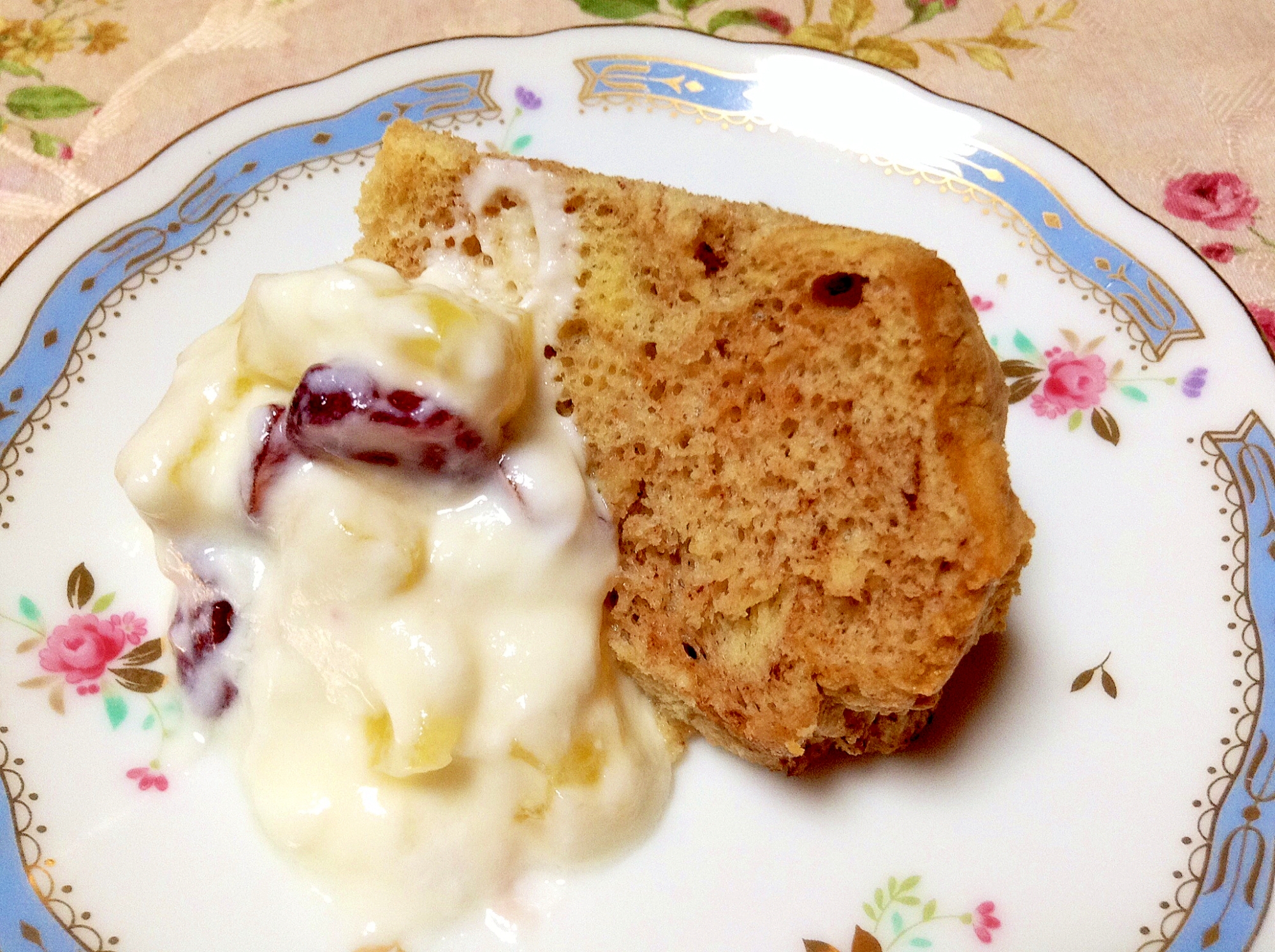 シフォンケーキのヨーグルトソース添え レシピ 作り方 By やなママ 楽天レシピ