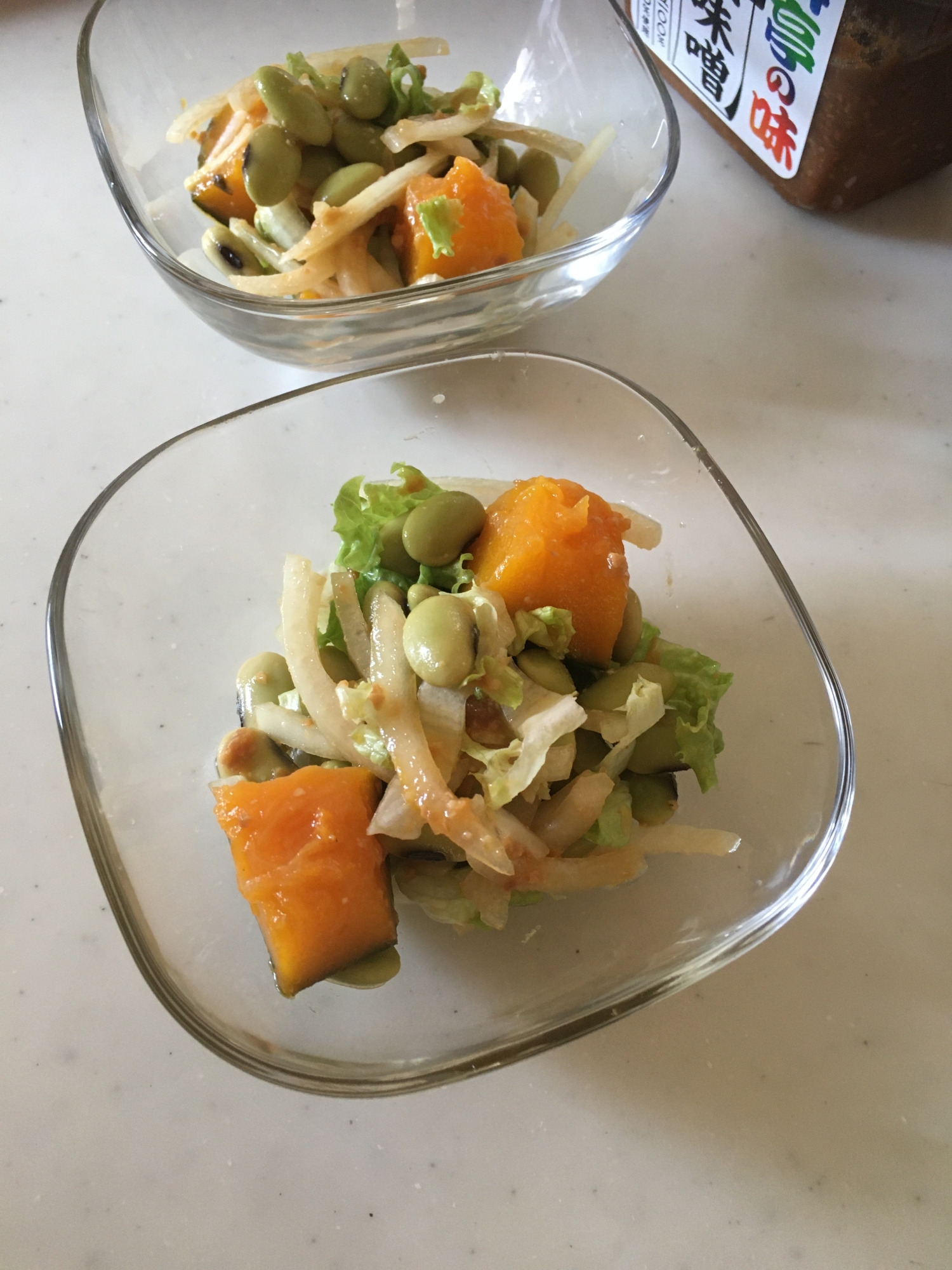 青大豆とかぼちゃのサラダ