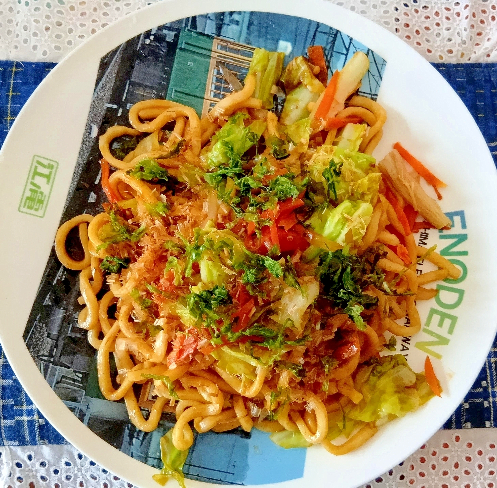 エノキの焼きうどん