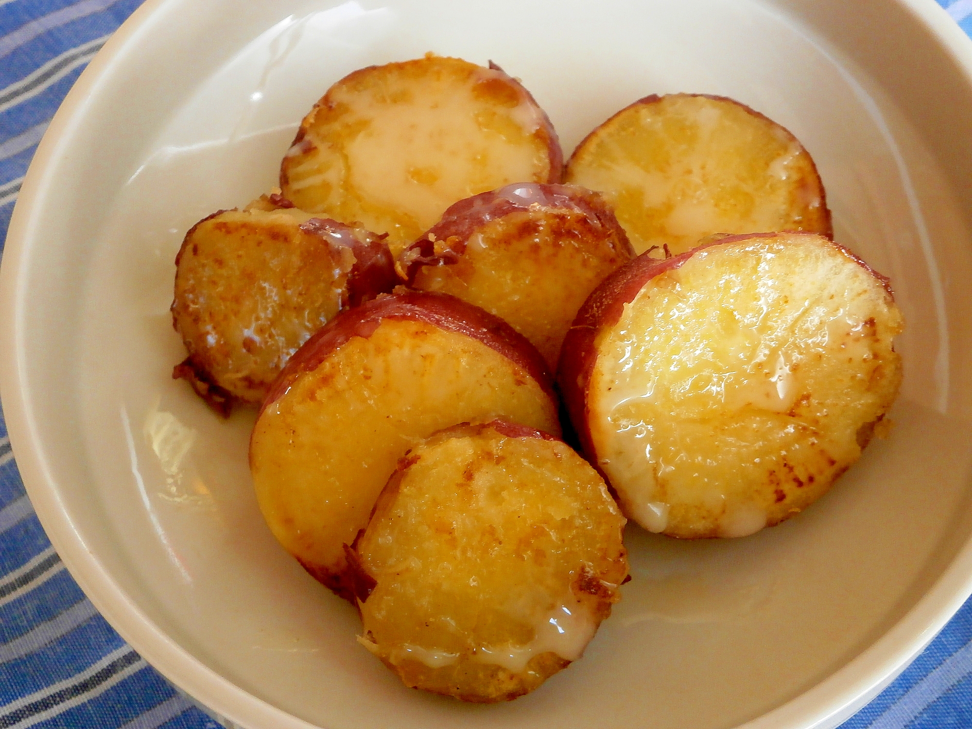 さつま芋のバター焼き練乳がけ