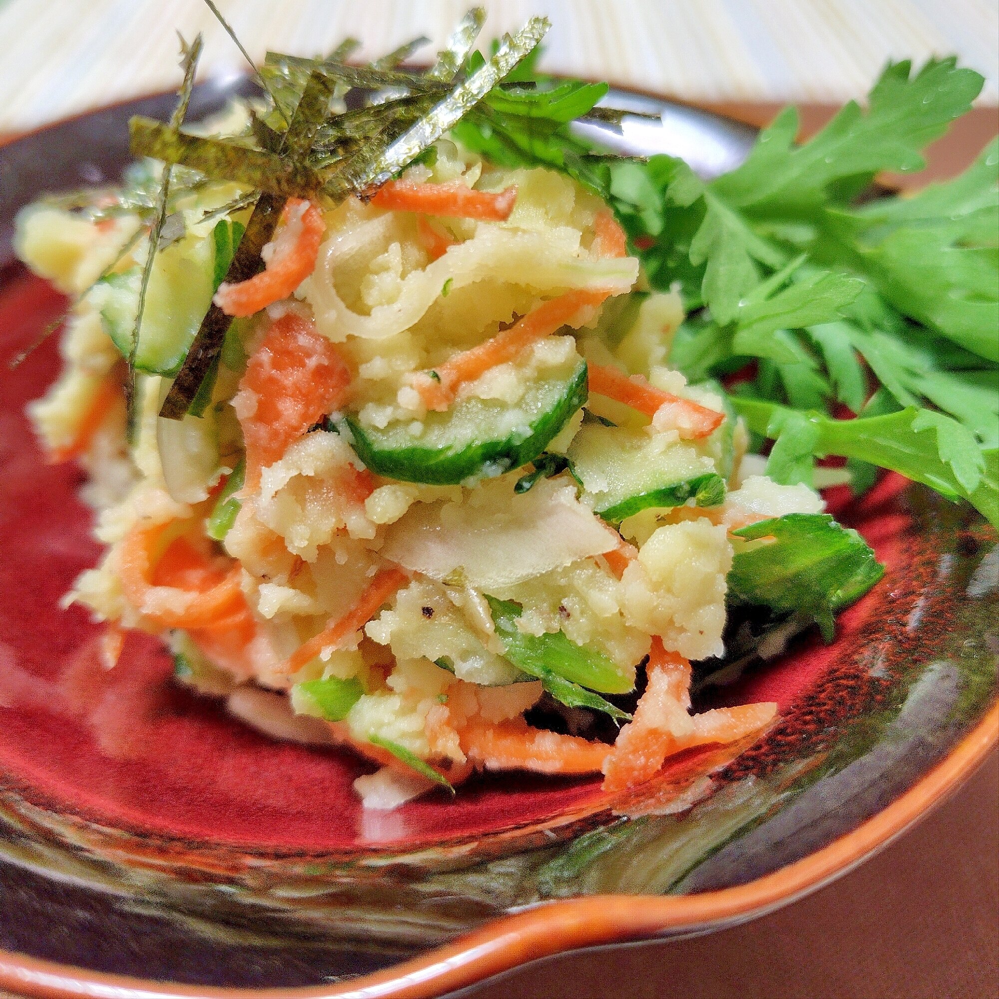10分で！醤油風味の野菜だけのポテサラ レシピ・作り方 by 星うさぎ