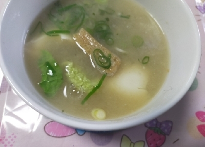 冬野菜の簡単味噌汁