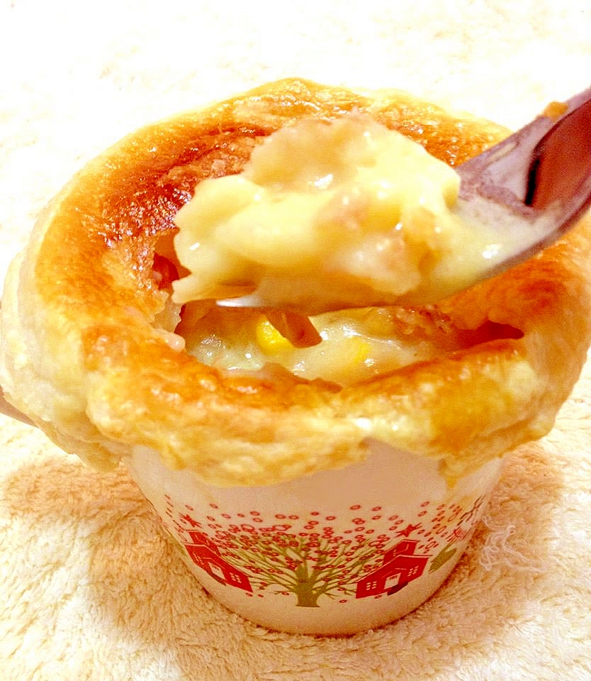 マグカップで簡単 あったかシチューのパイ包み レシピ 作り方 By Ri525 楽天レシピ