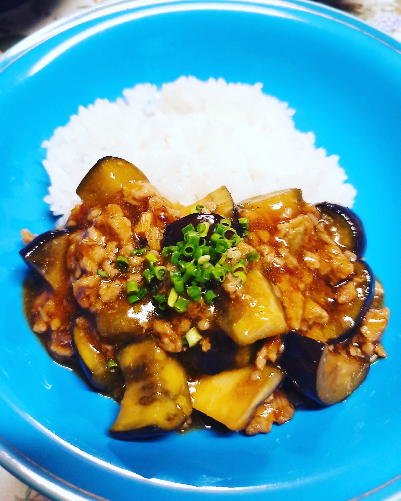 簡単♪美味しい♪麻婆茄子ドン♪