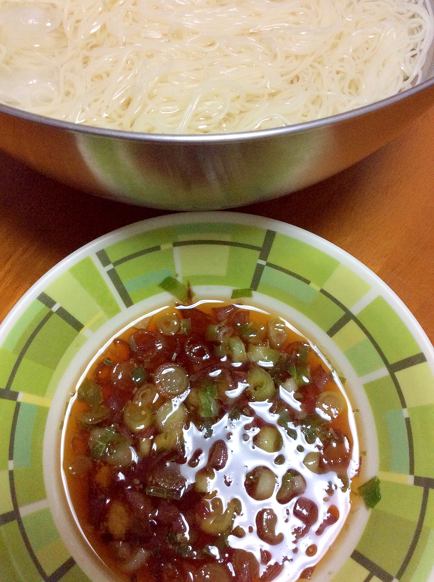 茎みょうがねぎ生姜素麺