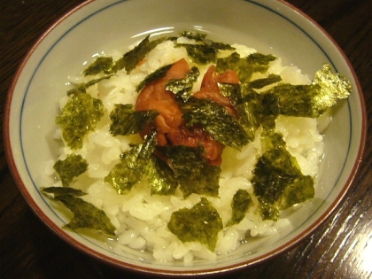 簡単昆布茶の梅茶漬け レシピ 作り方 By サラ11 楽天レシピ