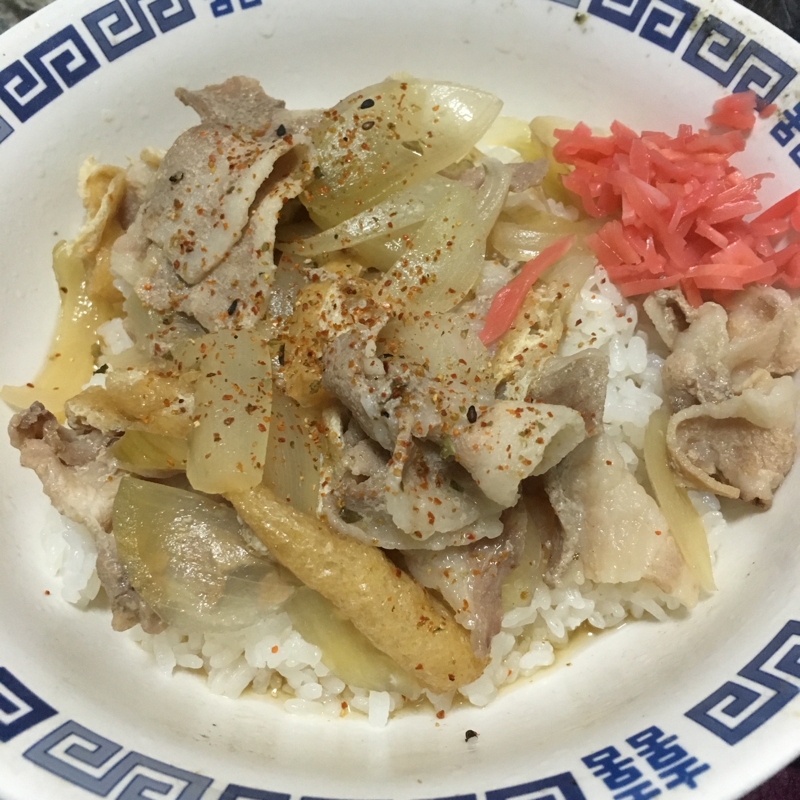 超簡単！めんつゆで味付☆入れるだけで完成！豚丼♪