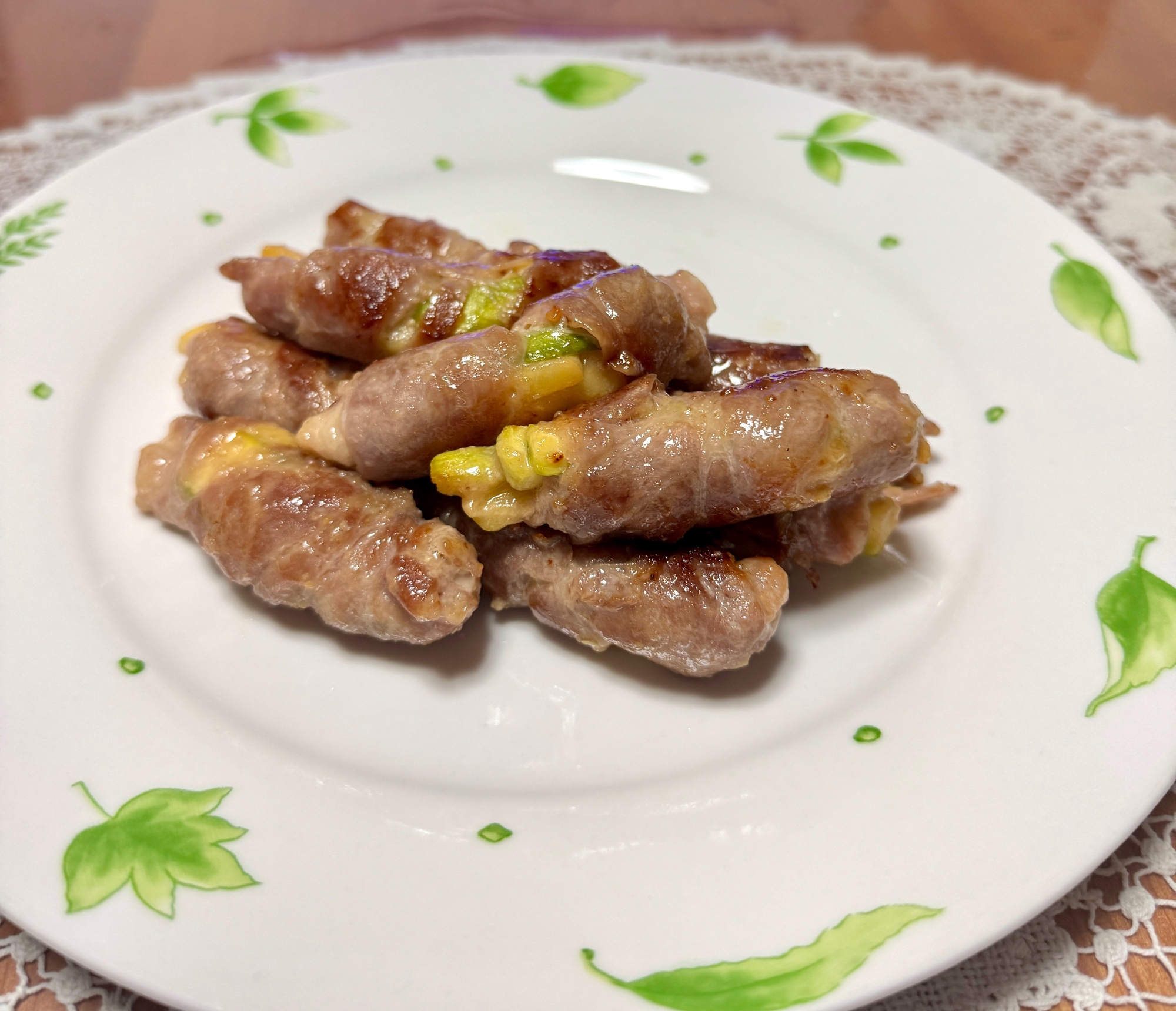 田楽味噌をからめたズッキーニの☆豚肉巻き