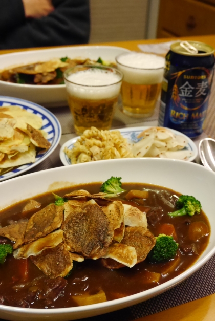 圧力鍋でお肉ほろほろ♪きざみニンニクビーフシチュー