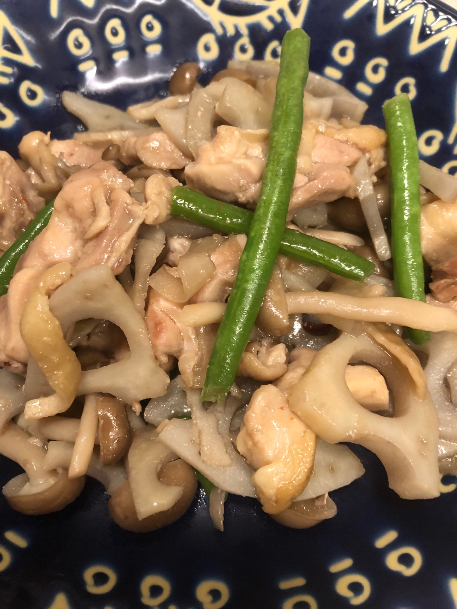 鶏肉とレンコンのきんぴら風♪中華炒め^_^