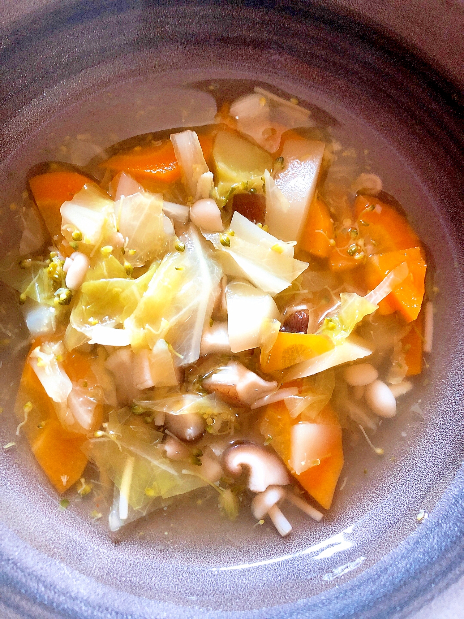 冷凍！いろいろ野菜＆きのこのコンソメスープ