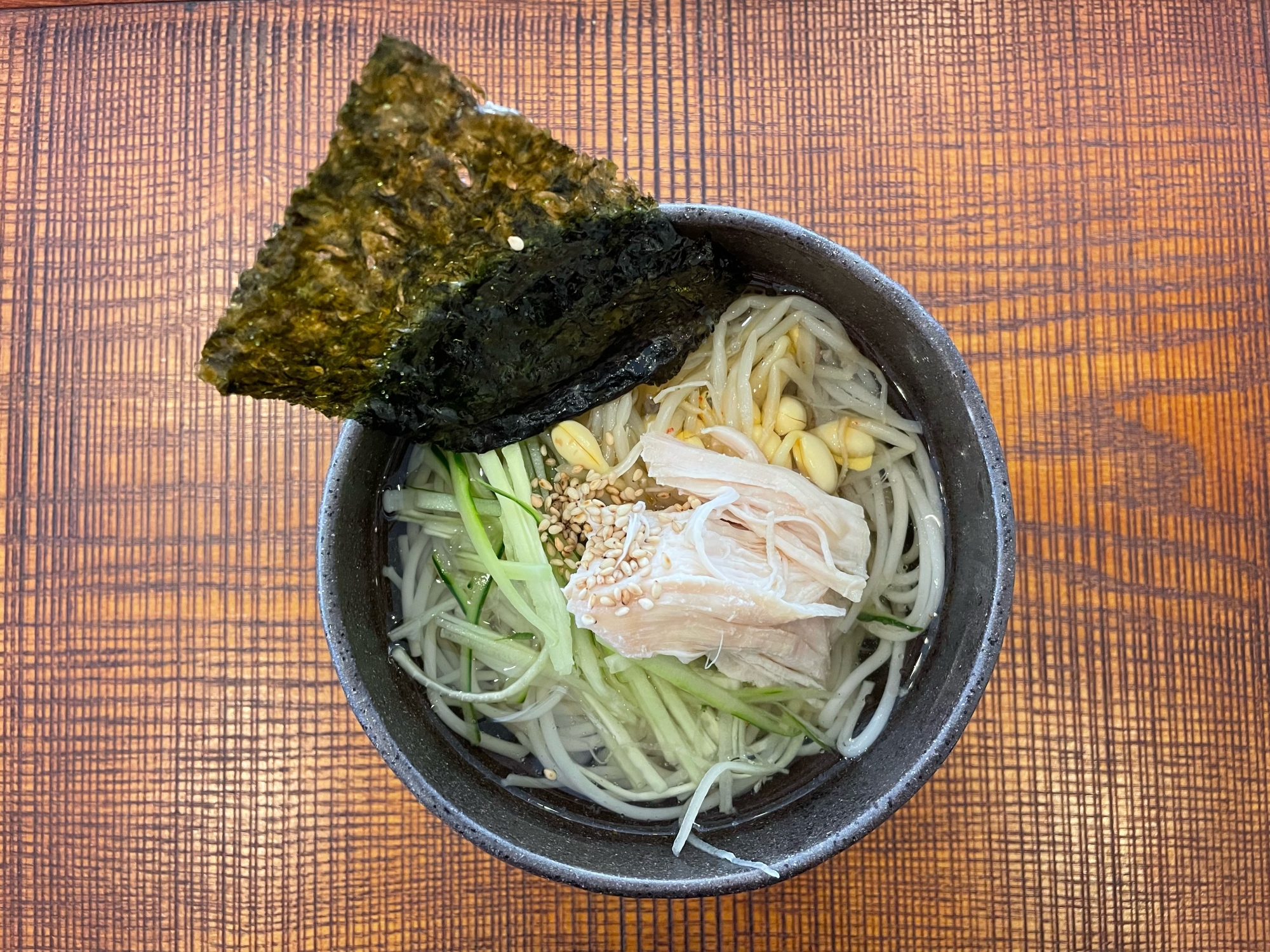 白だしで作る！韓国風冷そうめん！