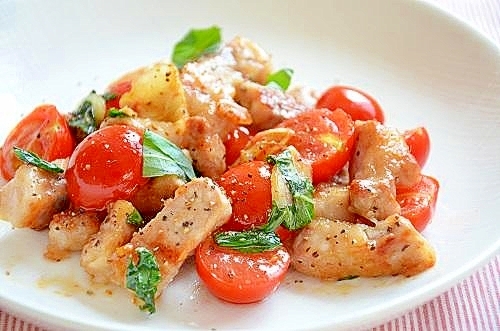 豚肉とトマトのイタリアン風炒め