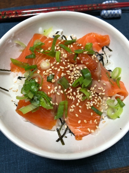 サーモン丼 / Salmon Donburi