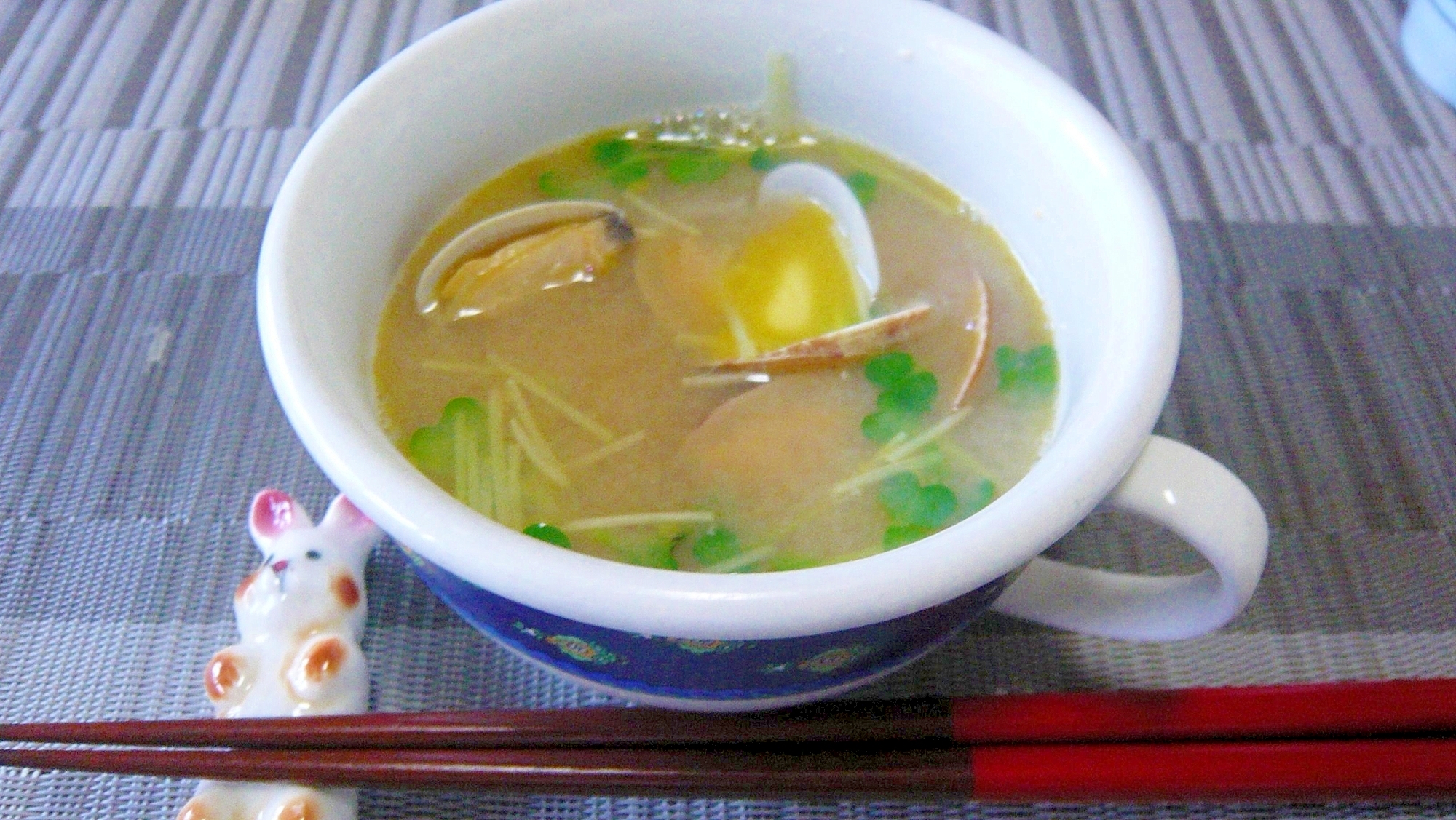 ♥　バター風味のあさりの味噌汁　♥