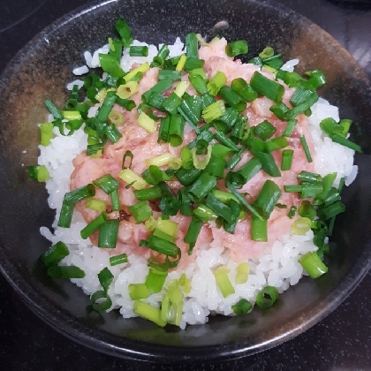 だし醤油でネギトロ丼