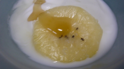 冷凍したキウイで作りました。蜂蜜の甘さも加わり美味しかったです。ごちそうさまでした(#^.^#)
