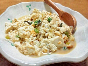 簡単！卵とネギの炒り豆腐
