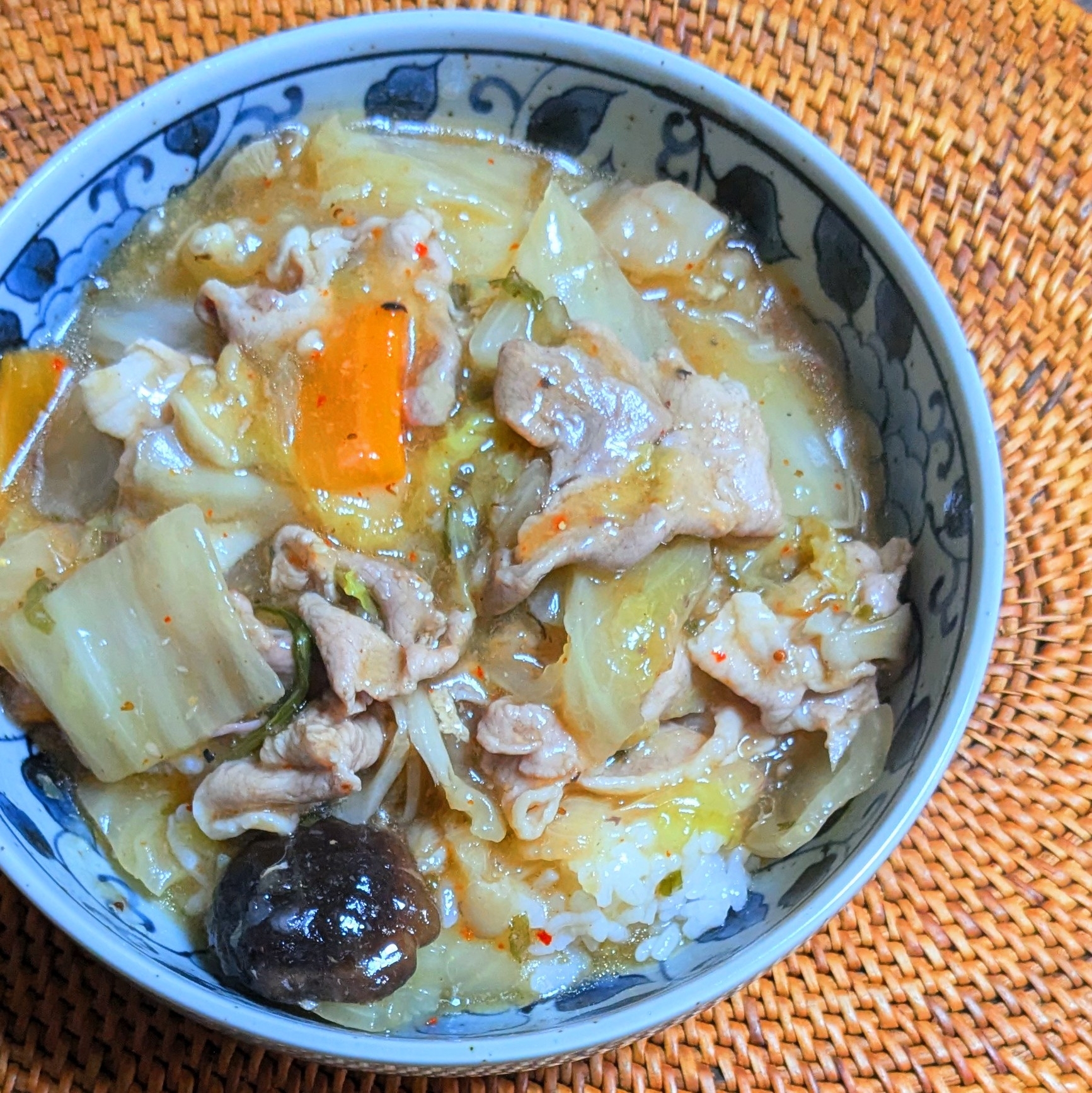 鍋の残りで中華丼