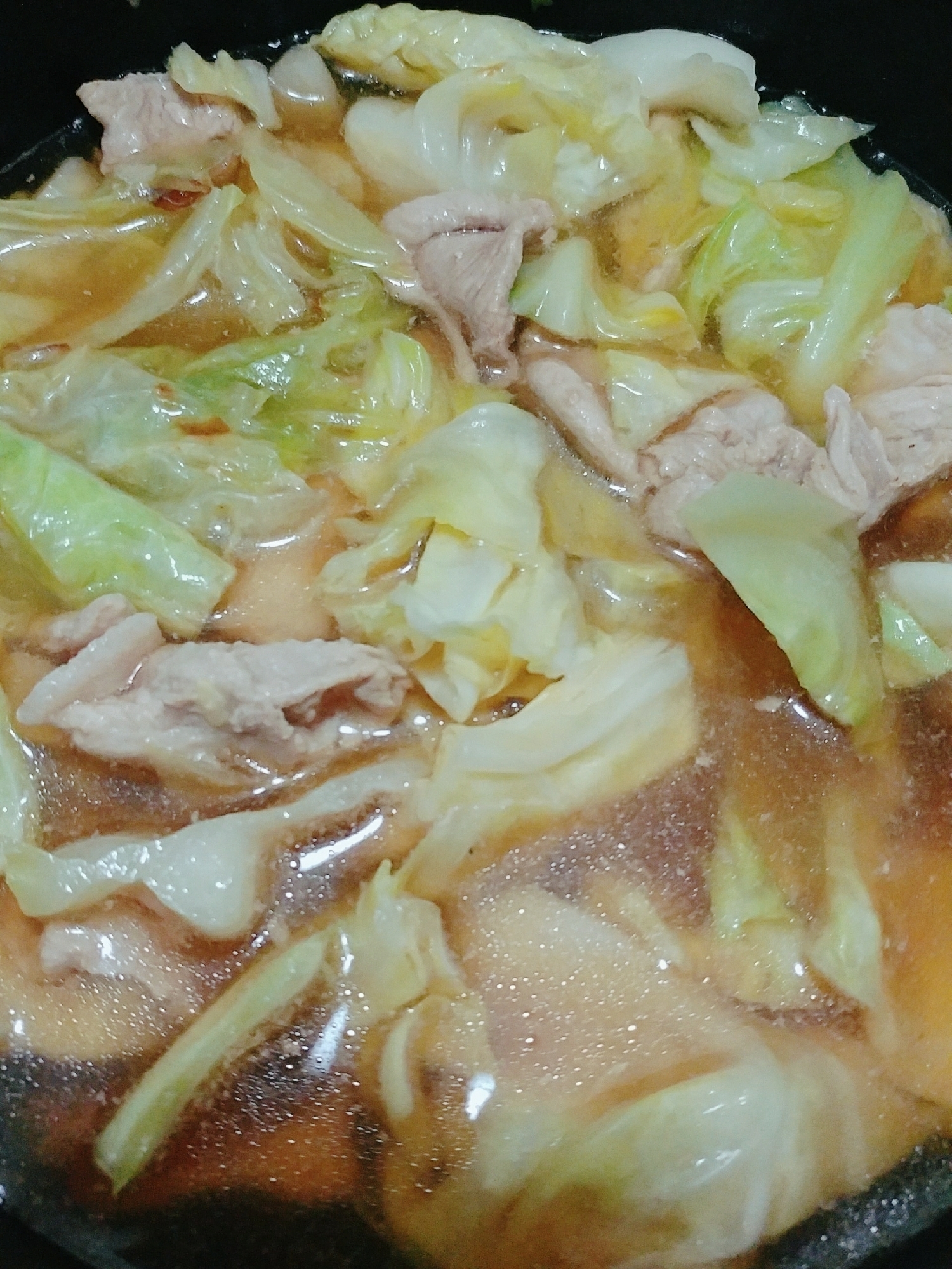 豚とキャベツの炒めスープ