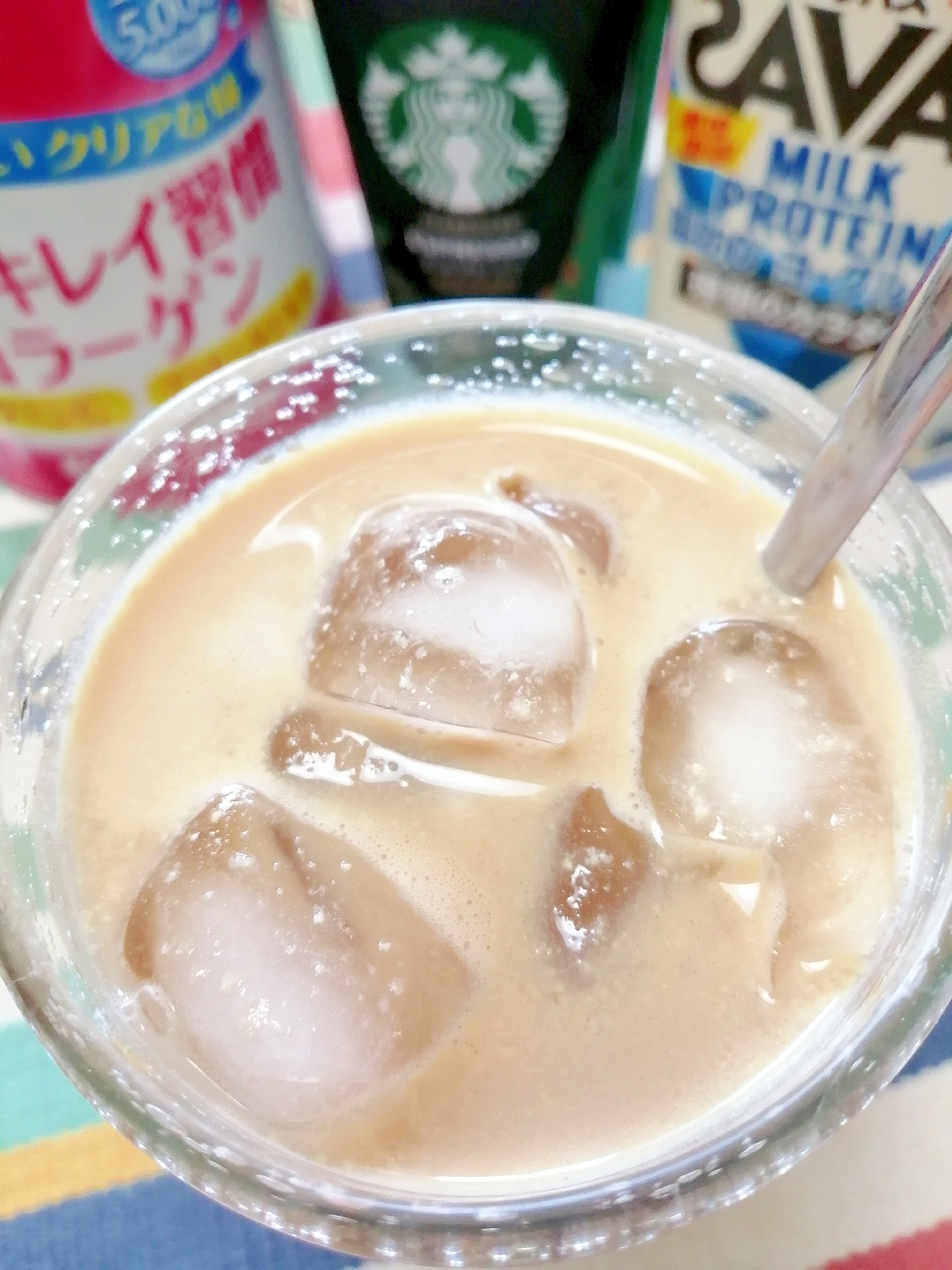 アイス☆美肌ヨーグルト風味プロテインカフェラテ♪