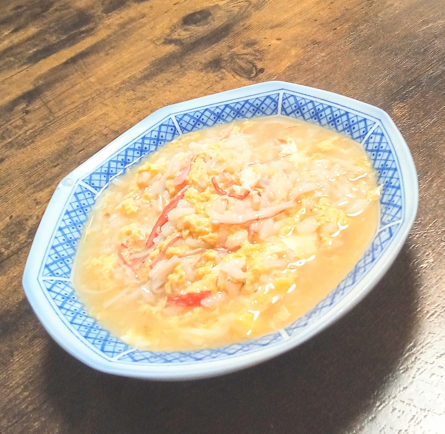 カニカマでお粥さん