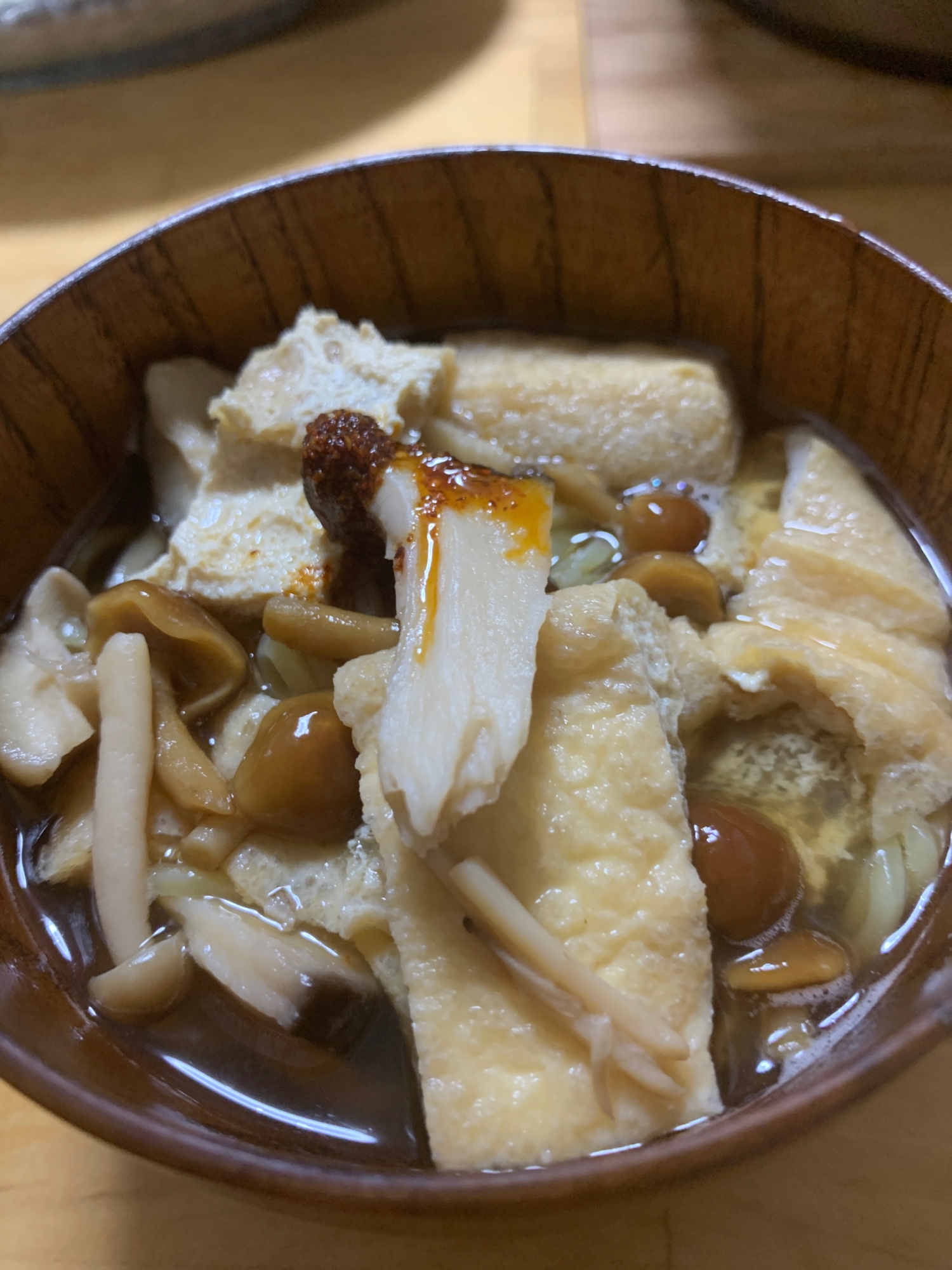 キノコのラーメン