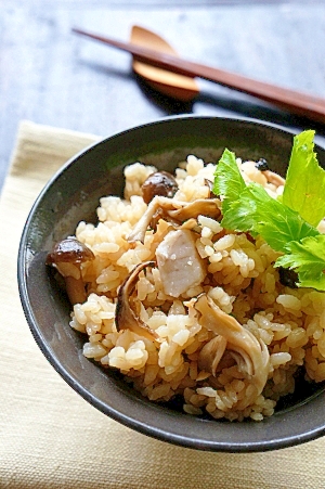 きのこと里芋のホクホク炊き込みご飯♪