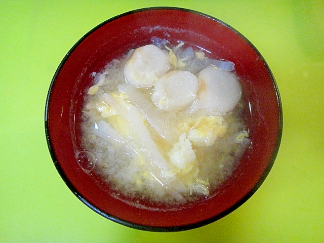 大根と焼き麩卵の味噌汁