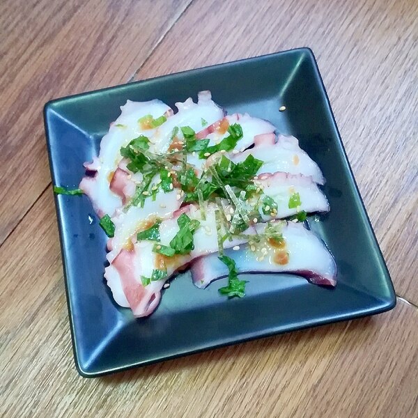 タコのお刺身アレンジ 大葉梅風味 レシピ 作り方 By みずたまsweet 楽天レシピ タコのお刺身アレンジ 大葉梅風味 レシピ 作り方 By みずたまsweet 楽天レシピ