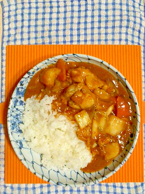 圧力鍋で、キムチカレー♪