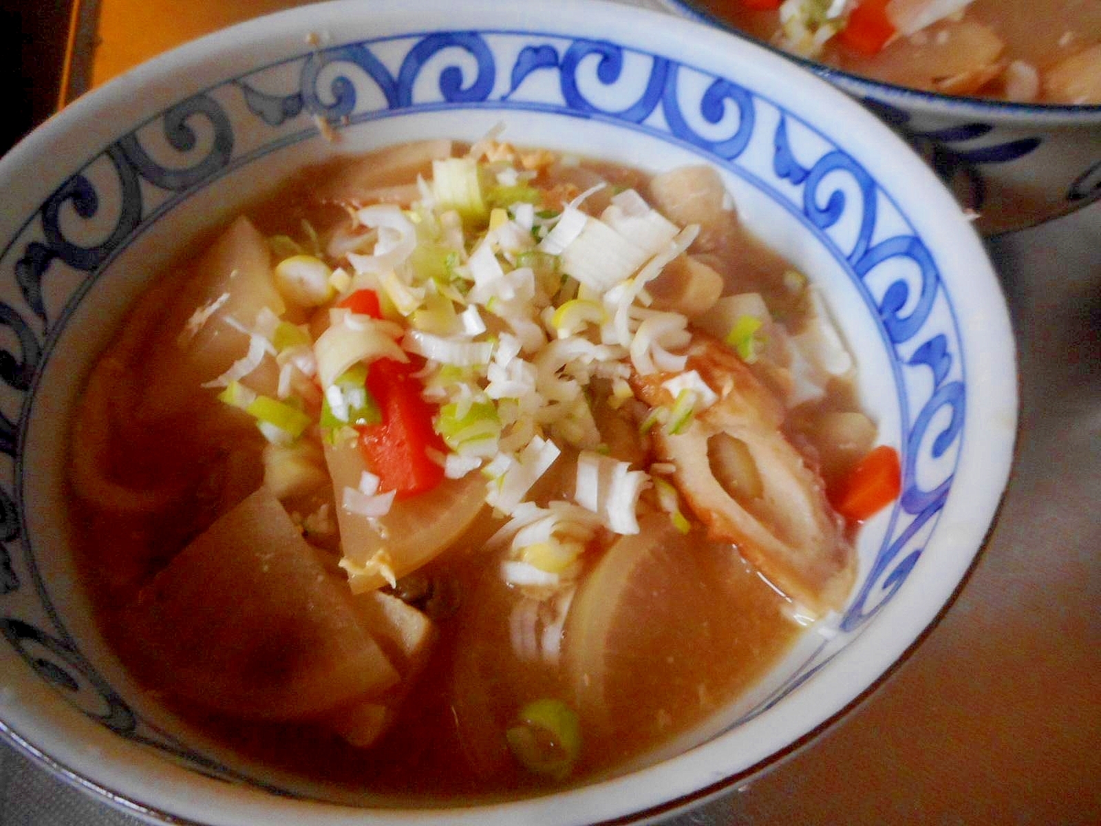 大根とちくわの味噌煮込みうどん