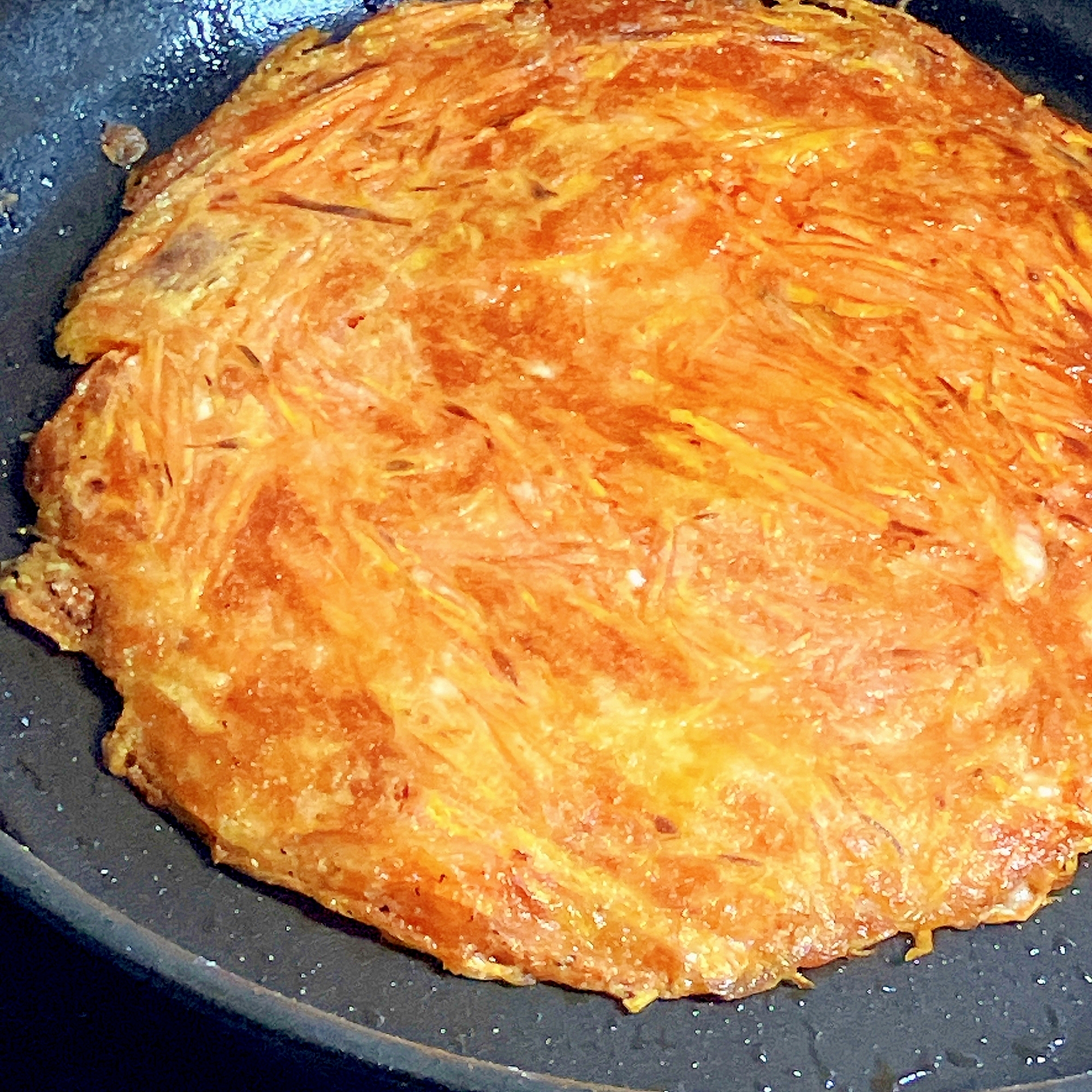 簡単おつまみ★国産チーズとにんじんのガレット