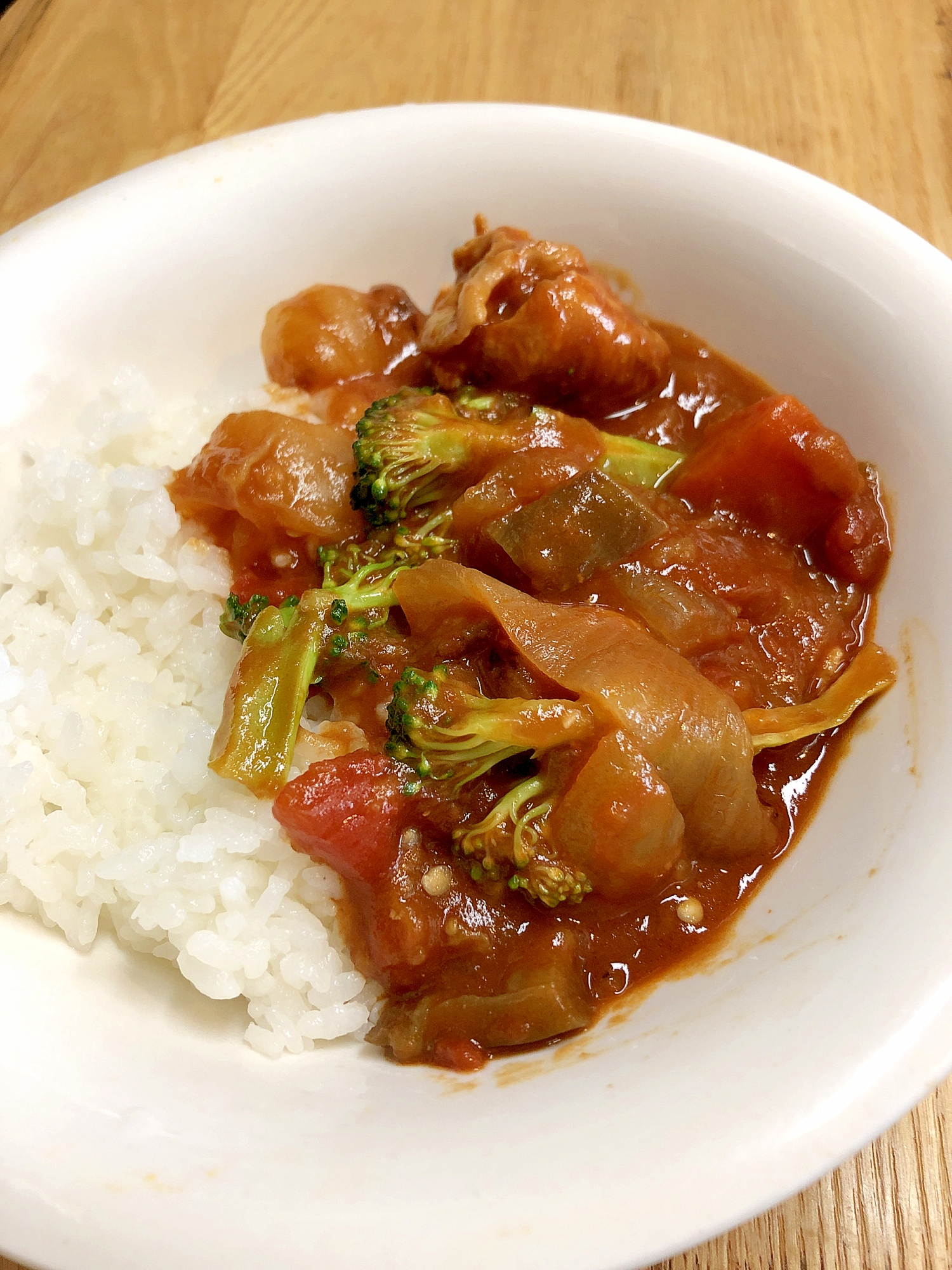 夏野菜のチキンハヤシ