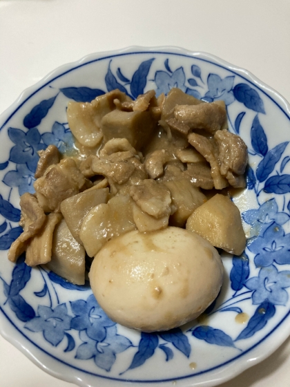 里芋と豚肉の照り焼き