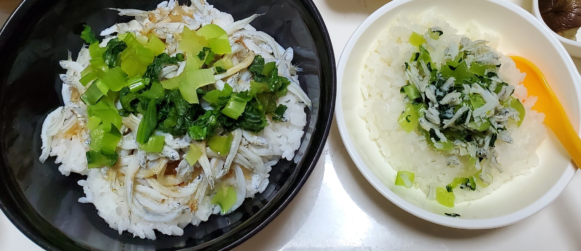 超簡単 小松菜しらす丼