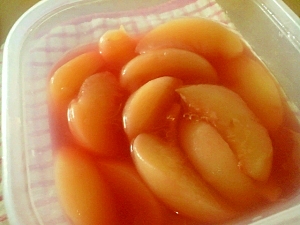 ピンクのキラキラ 彡桃コンポート レンジで簡単 レシピ 作り方 By Pyonta 楽天レシピ