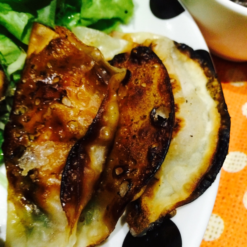 餃子の皮☆ハム挟み焼き