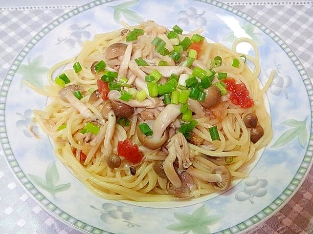 きのこと梅の白だしパスタ