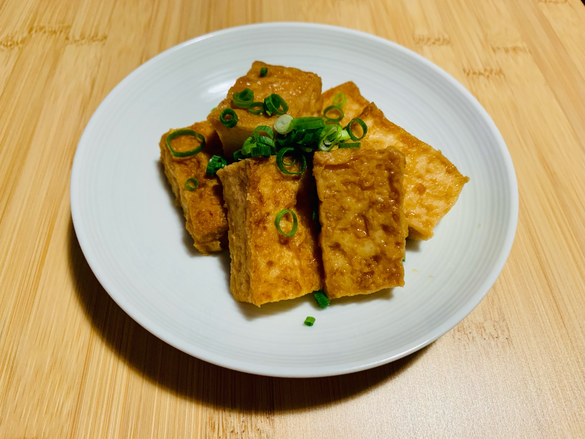 すき焼きのタレで簡単！厚揚げ豆腐の生姜焼き