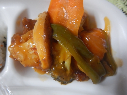 から揚げと野菜の甘酢炒め