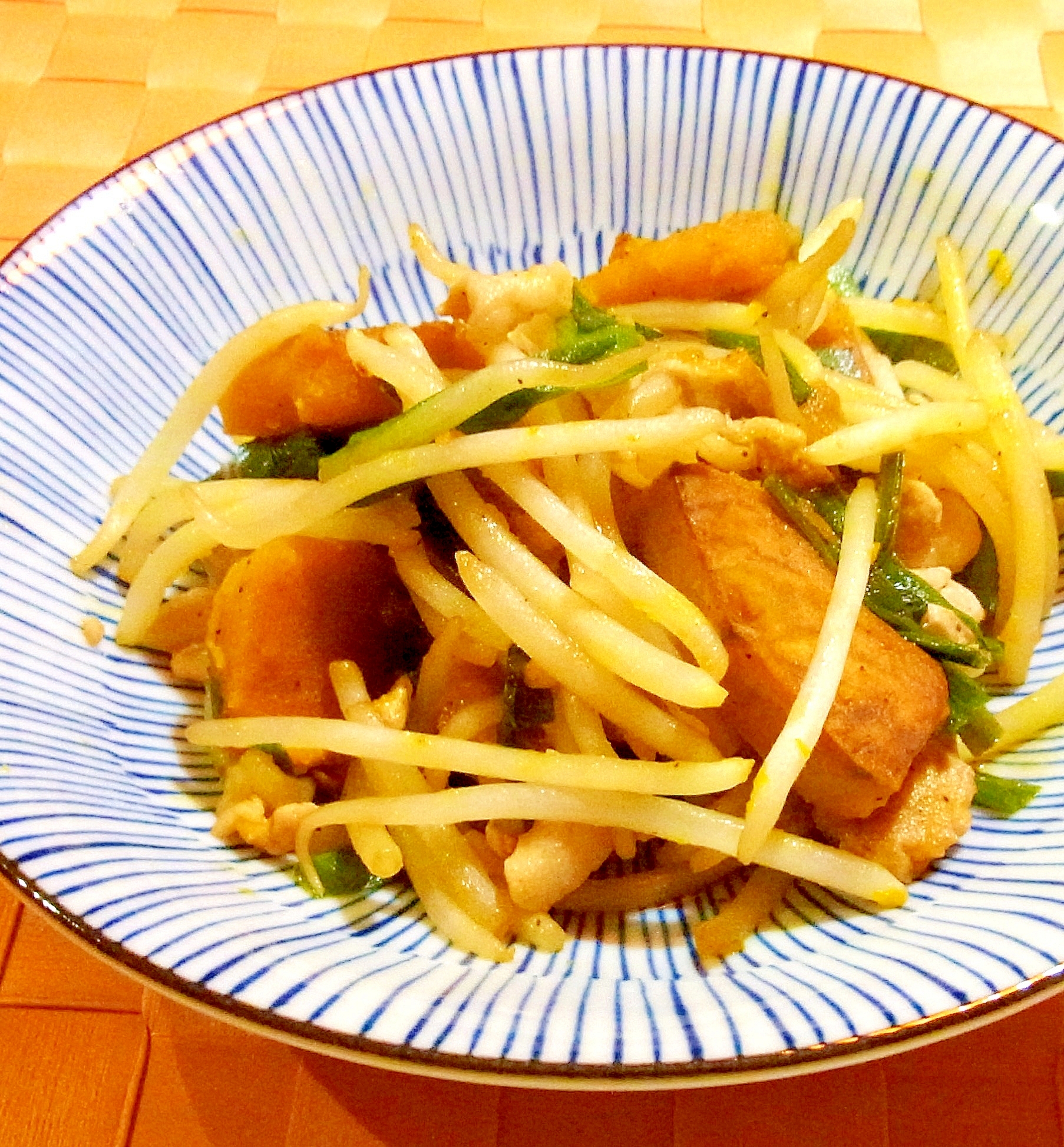 かぼちゃとニラ入りもやし炒め レシピ 作り方 By メリッコ 楽天レシピ